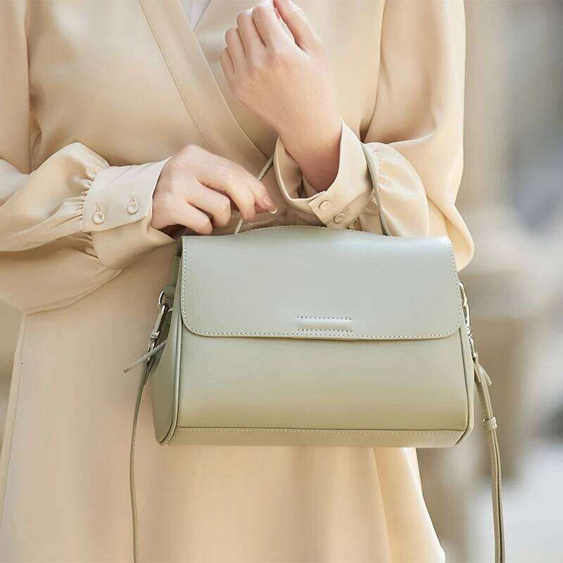 ZOOLER Handcraft Real Bag Big Rice First Cow Layer Genuine Leather Handbag Shoulder Bags Top Female Fashion#HY605