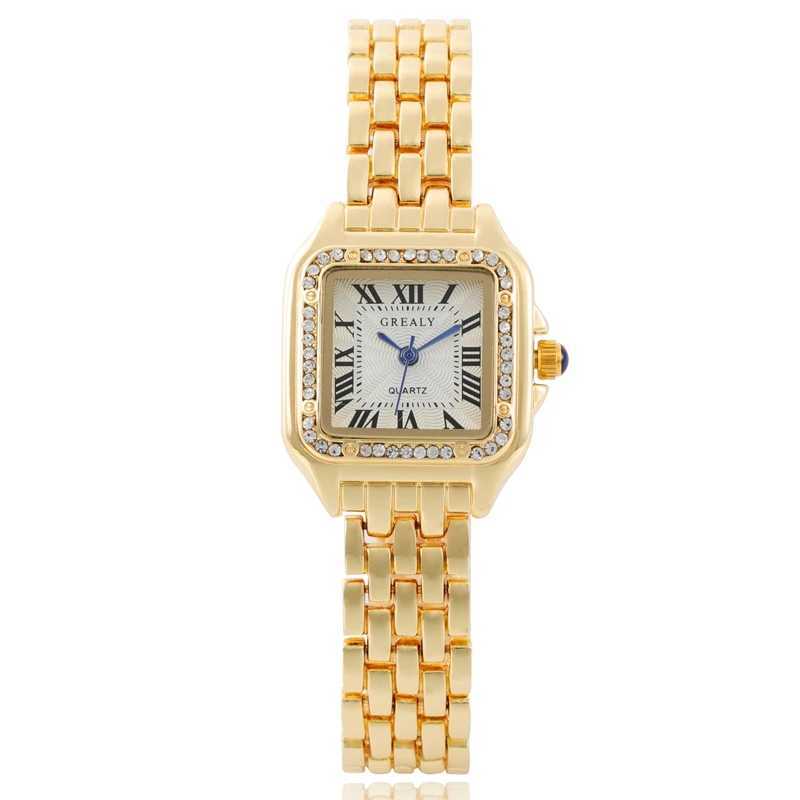 Luxury Women Watches Fashion Square Watch Ladies Quartz Wristwatch Rhinestone Casual Simple Alloy Watch Femme Clock Women WatchXJ250527