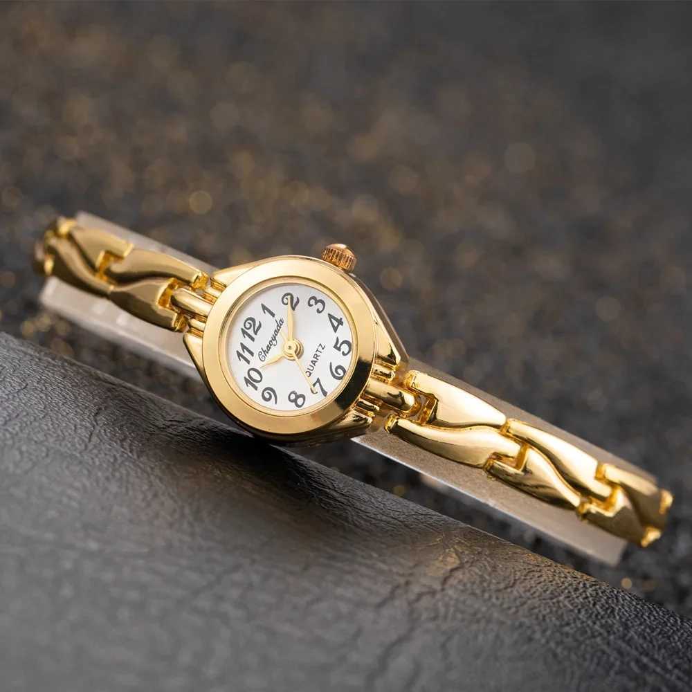 Luxury Gold Plated Ladies Watch Elegant Small Women Bracelet Watch Fashion Ladies Analog Quartz Wristwatch Clock Gift Reloj XJ250527