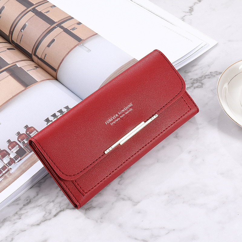 Free shipping designer wallet for Women Long 2025 New Korean and Japanese Style Large Capacity Multi-Card Slot Fashion Simple Versatile Foldable Clutc
