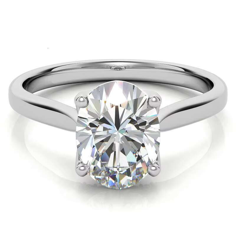 PYQ Luxury 925 Sterling Silver Wedding Ring D Color 1ct-3ct Oval Cut Moissanite Diamond for Women