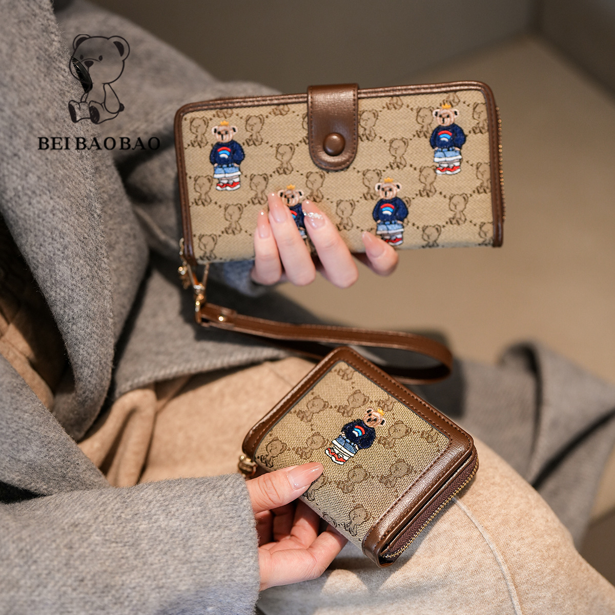 Free Shipping Designer Wallet 2025 New Long Women's Handbag Mini Cute Coin Purse Cartoon Fashion Key Bag