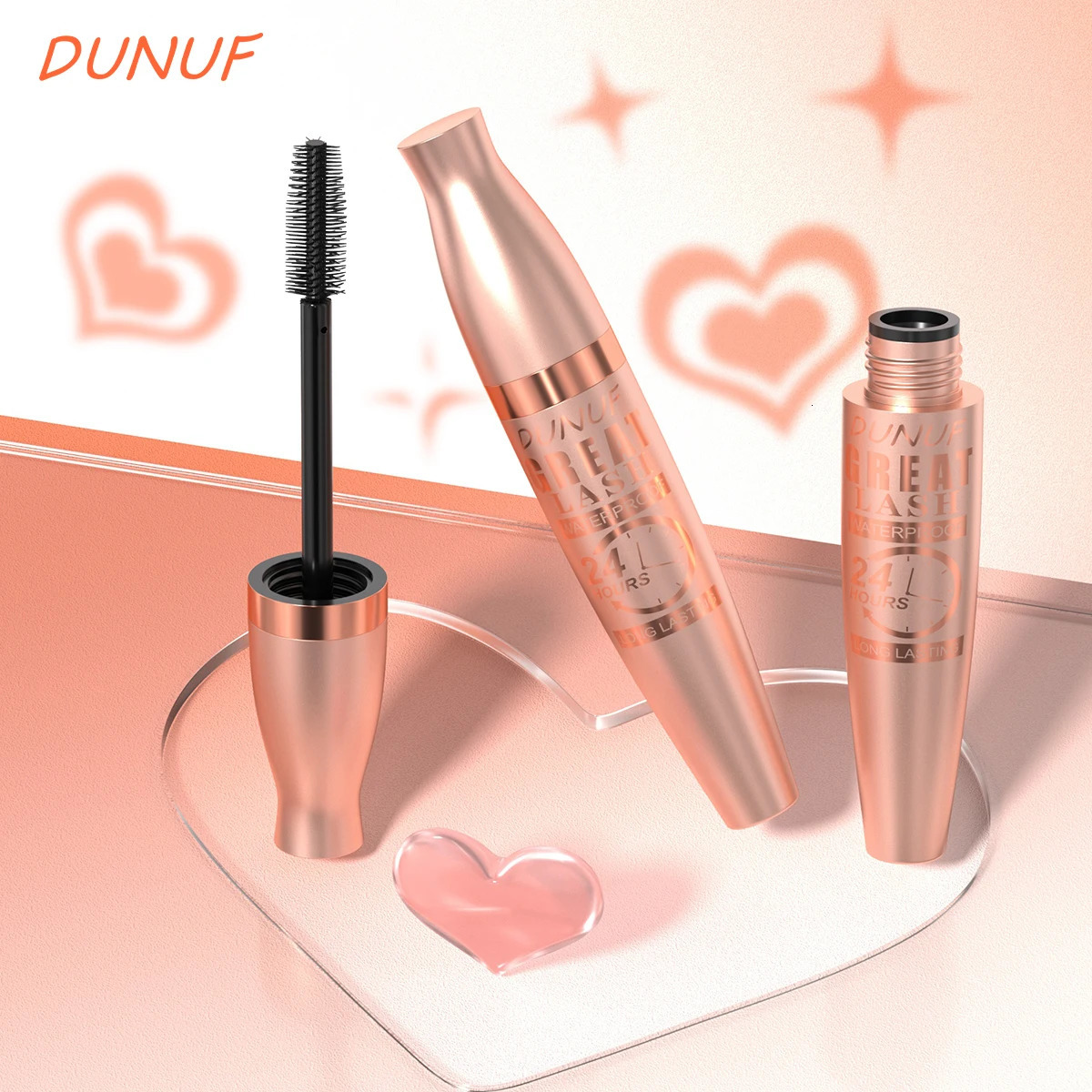 1pcs 8D Fiber Lash Mascara Waterproof Long-Lasting Black Thickening Eye Lash Curler All Skin Types Water-Resistant Cosmetic 250523