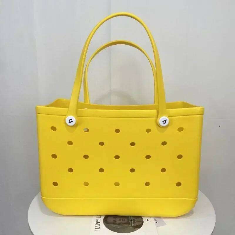 Design Bag XL Extra Large EVA Rubber Waterproof Beach Travel Picnic Storage Basket Women Shopping Handbag Sac Jelly Tote Bag Brand Bag