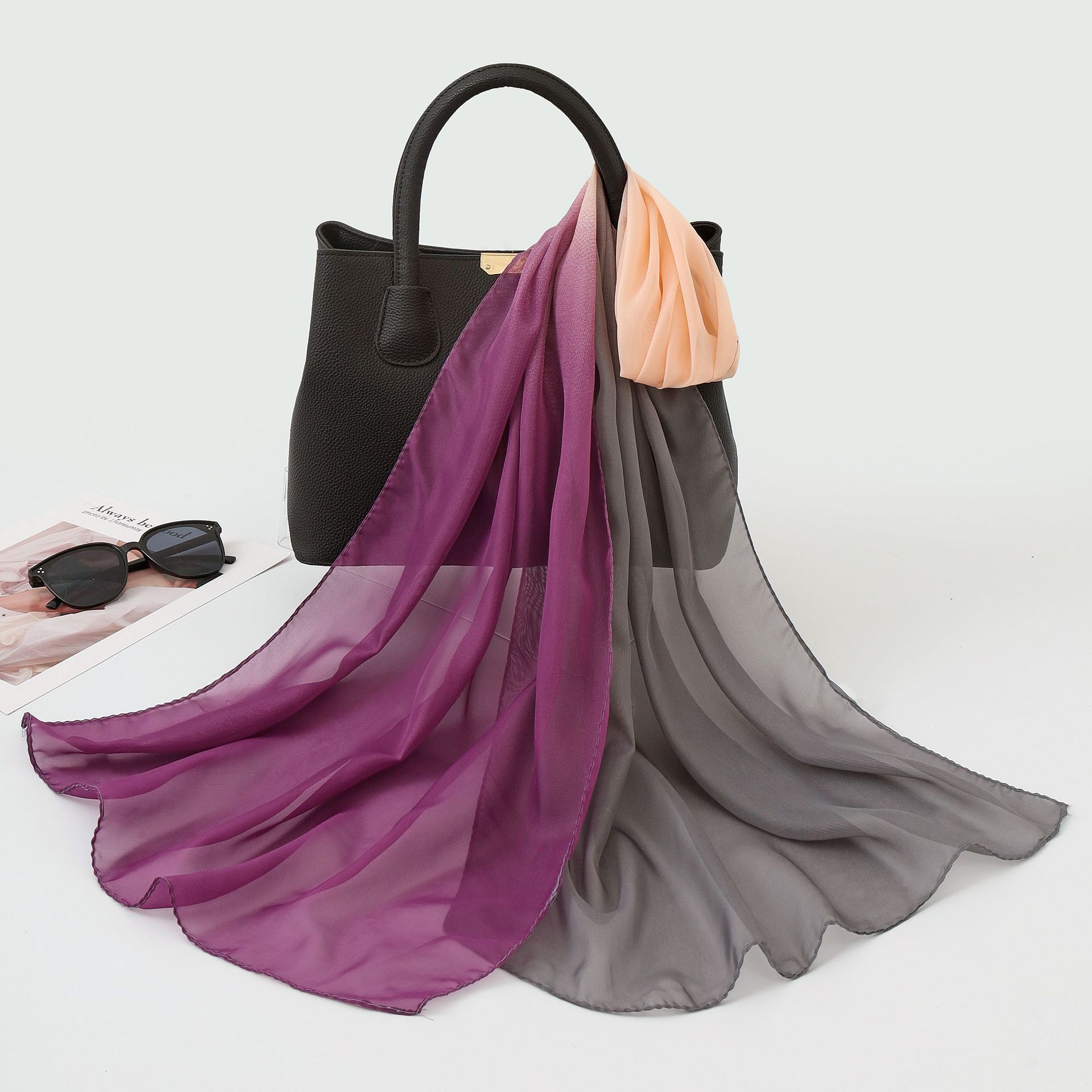 K851 Spring and Autumn Scarf for women's gauze versatile thin summer sun protection beach shawl scarf