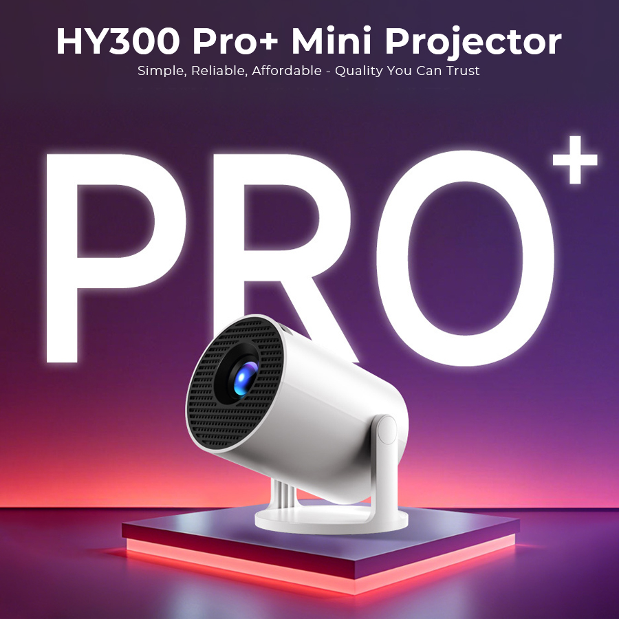Mini Projector HY300 Pro+ 4K Android 11 Dual Wifi6 260ANSI Allwinner H713 BT5.4 1080P 1280*720P Home Cinema Outdoor Projetor