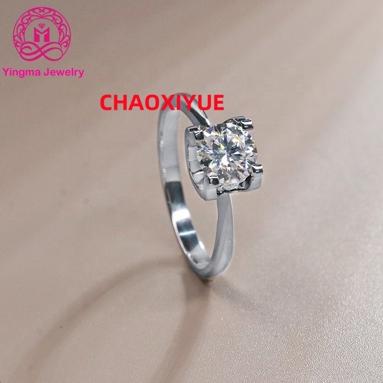 Fine Jewelry 925 Sterling Silver Ring VVS Moissanite Engagement Ring Diamond Moissante Ring for Women