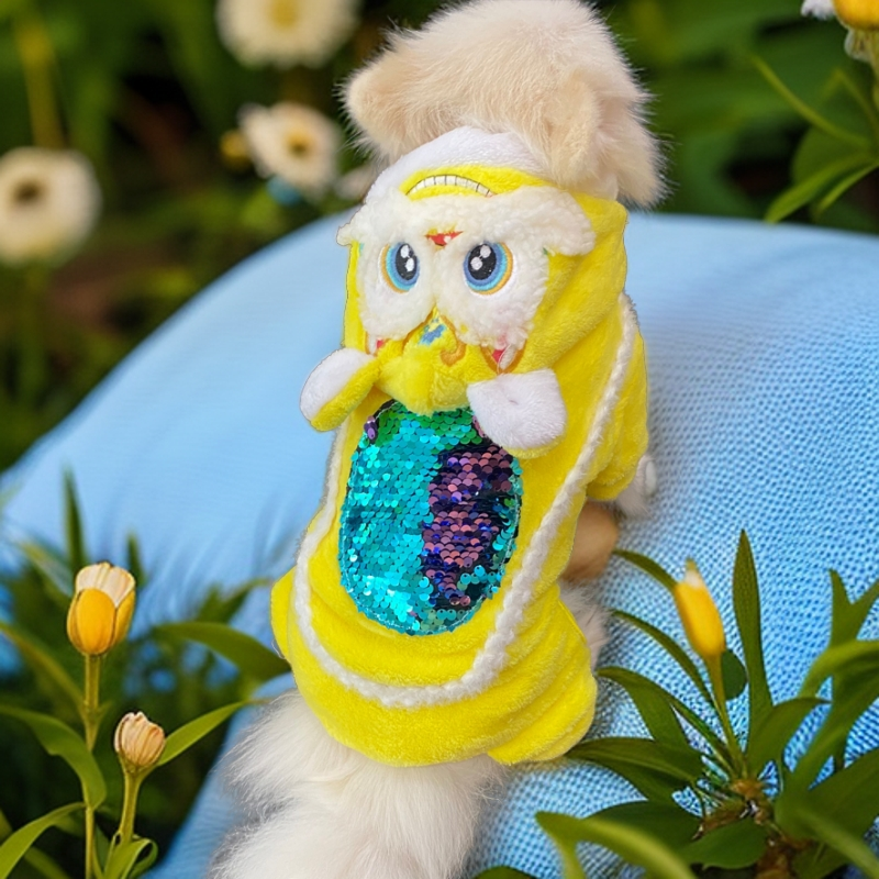 Pet clothing, lion dance sequins, four legged clothes