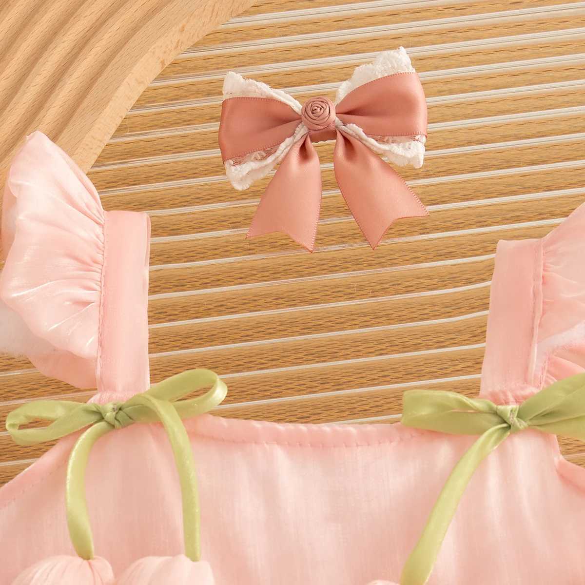 Baby Girl Dress Summer Tulip Mesh With Small Flying Sleeves Cute Multi-Layer Girl Princess Dress Children Dresses X2505281