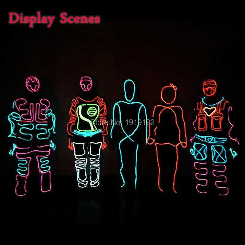DIY Performance Dance LED Kostm Malzemeleri Neon Ik EL Tel Seti Ikl Kostmler DIY Malzemeleri Dans Yetenei Gsterisi Malzemeleri W250528