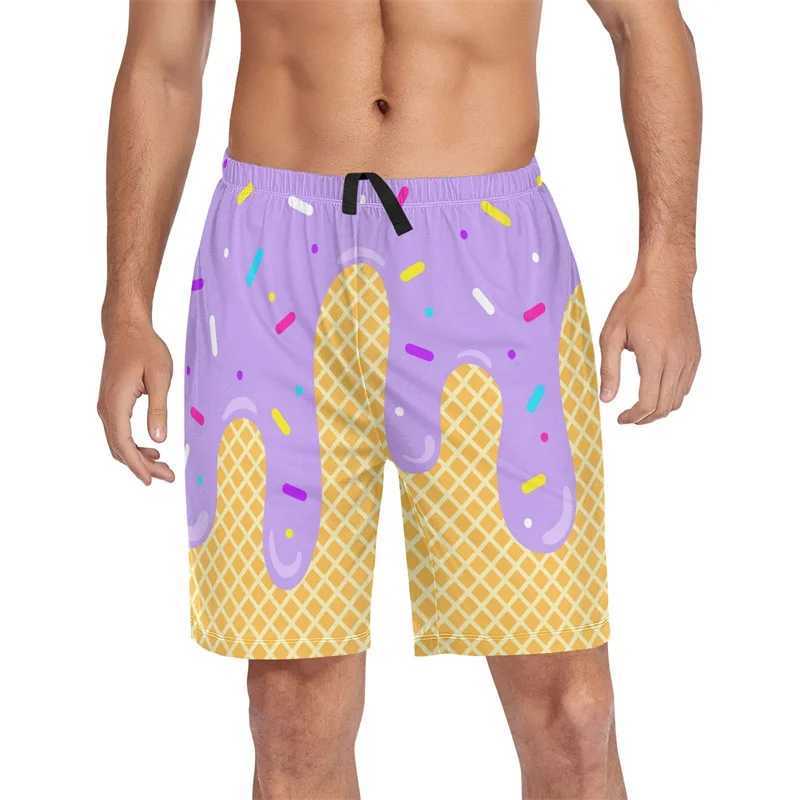 3d Printed Ice Cream Beach Shorts Mens Hawaiian Summer Holiday Casual Shorts Unisex Street Conch Graphic Surfing Board Shorts X2505281
