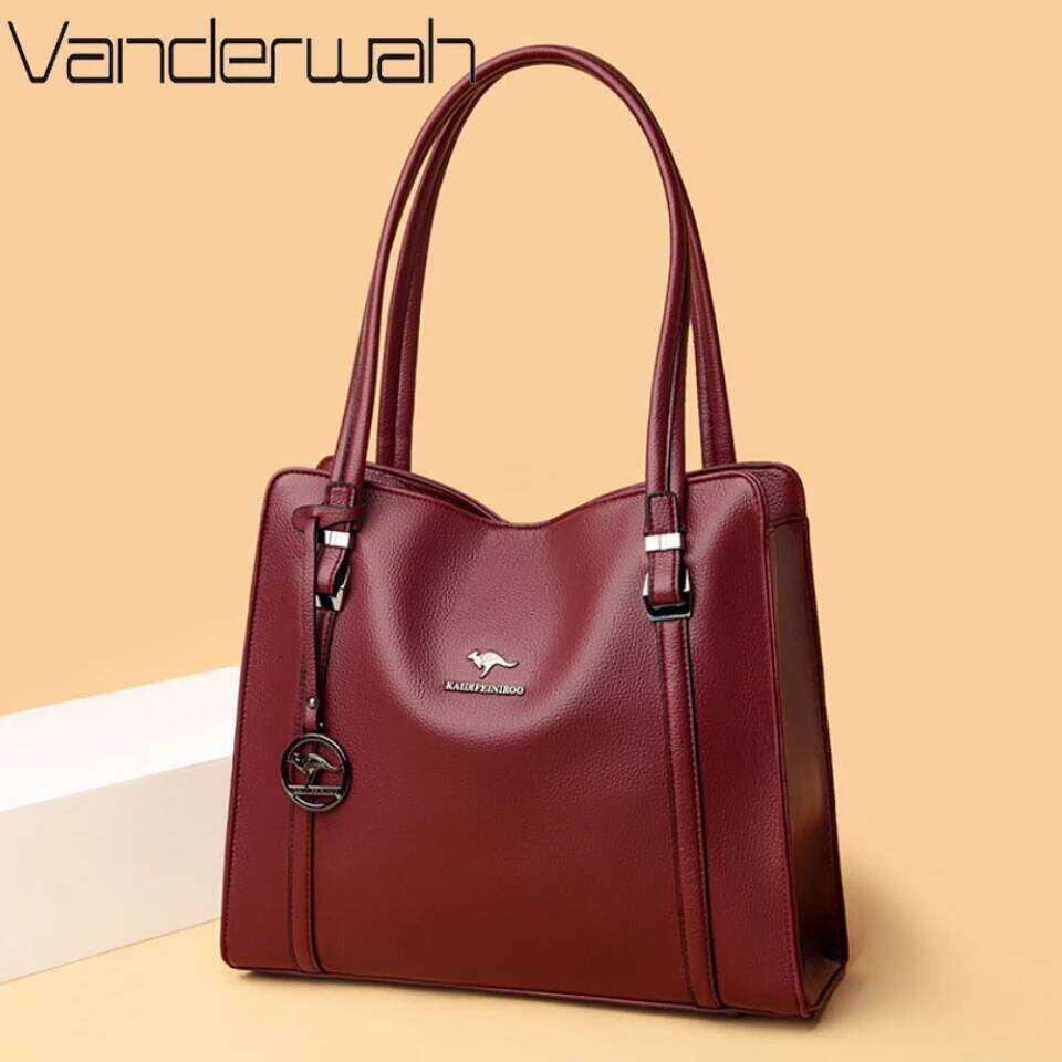 Genuine Brand High Quality Pu Leather Casual Tote Handbags Designer Shoulder Top-Handle Bags For Women Sac