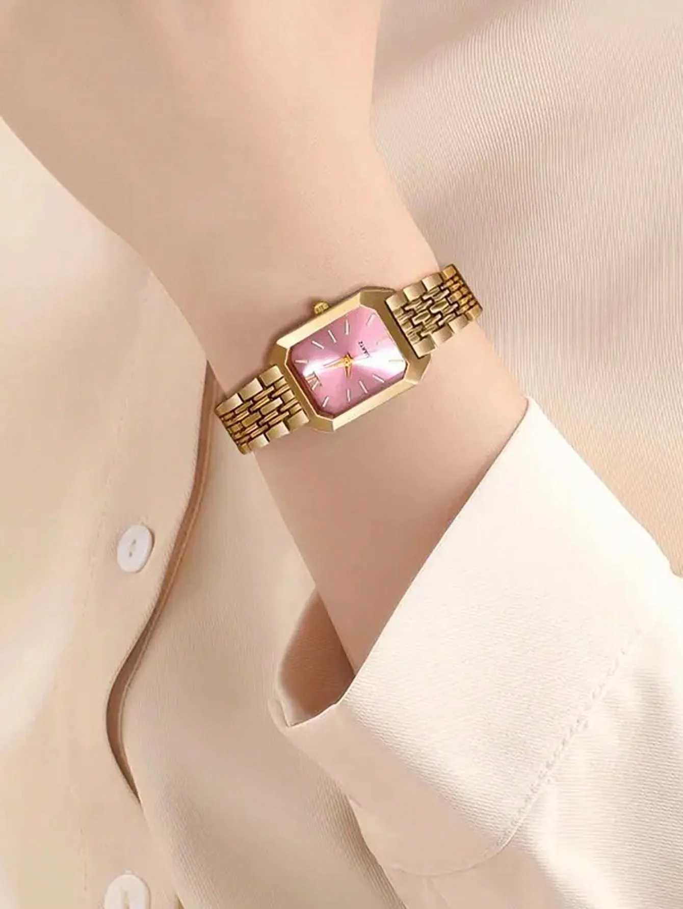 2025 Hot Brand Stainless Steel Strap Watch Women Luxury Gift Quartz Wristwatch Student Fashion Simple Square Quartz WatchesXJ250527
