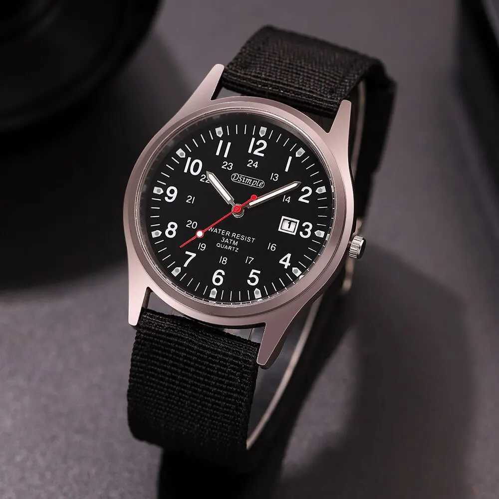 Fashion Mens Watches Luminous Hands Clock Luxury Military Sports Calendar Quartz Wristwatch Men Casual Nylon Watch Reloj Hombre XJ250527