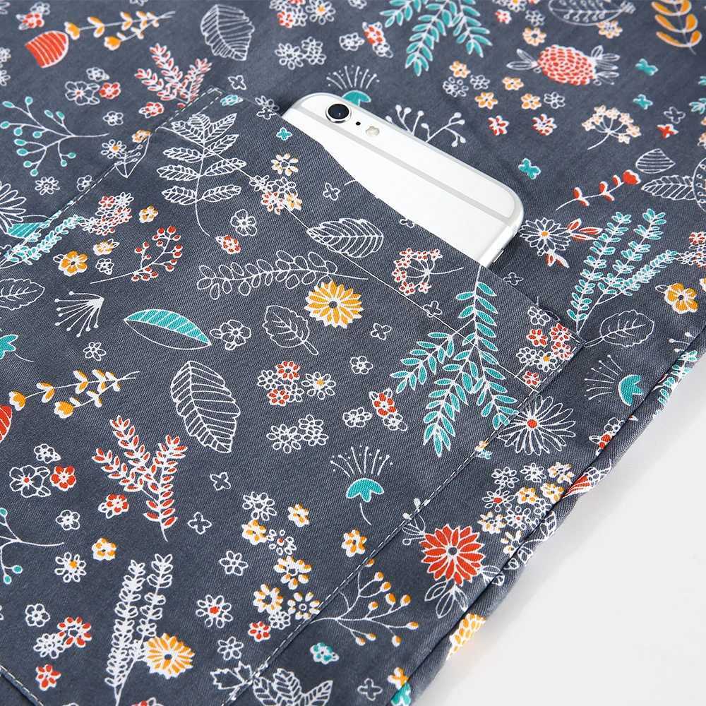 new high quty cotton cartoon print nurse uniform laboratory pet shop overalls fashion slim breathable frosted tops X2505281