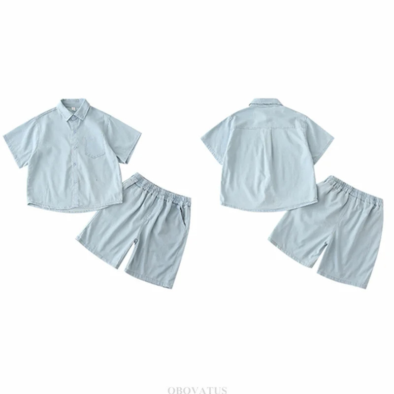 Family Look Matching Clothes Sets for Couple Mother and Daughter Blouse Shorts Two Piece Outfits Father Son Costume Suit 250528