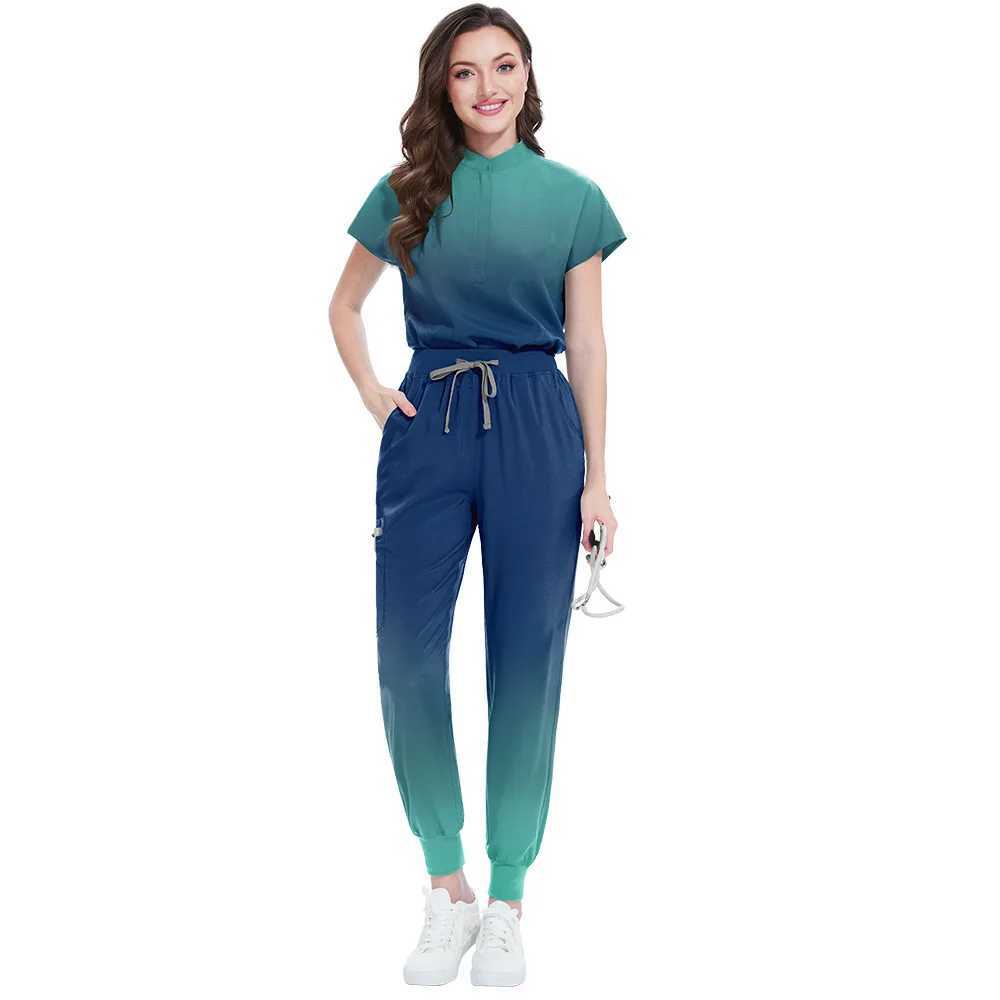 Gradient Color Popular Hand Wash Clothes For Both Men And Women Doctor Nurse Beauty Sn SPA Work Uniform Set X250528