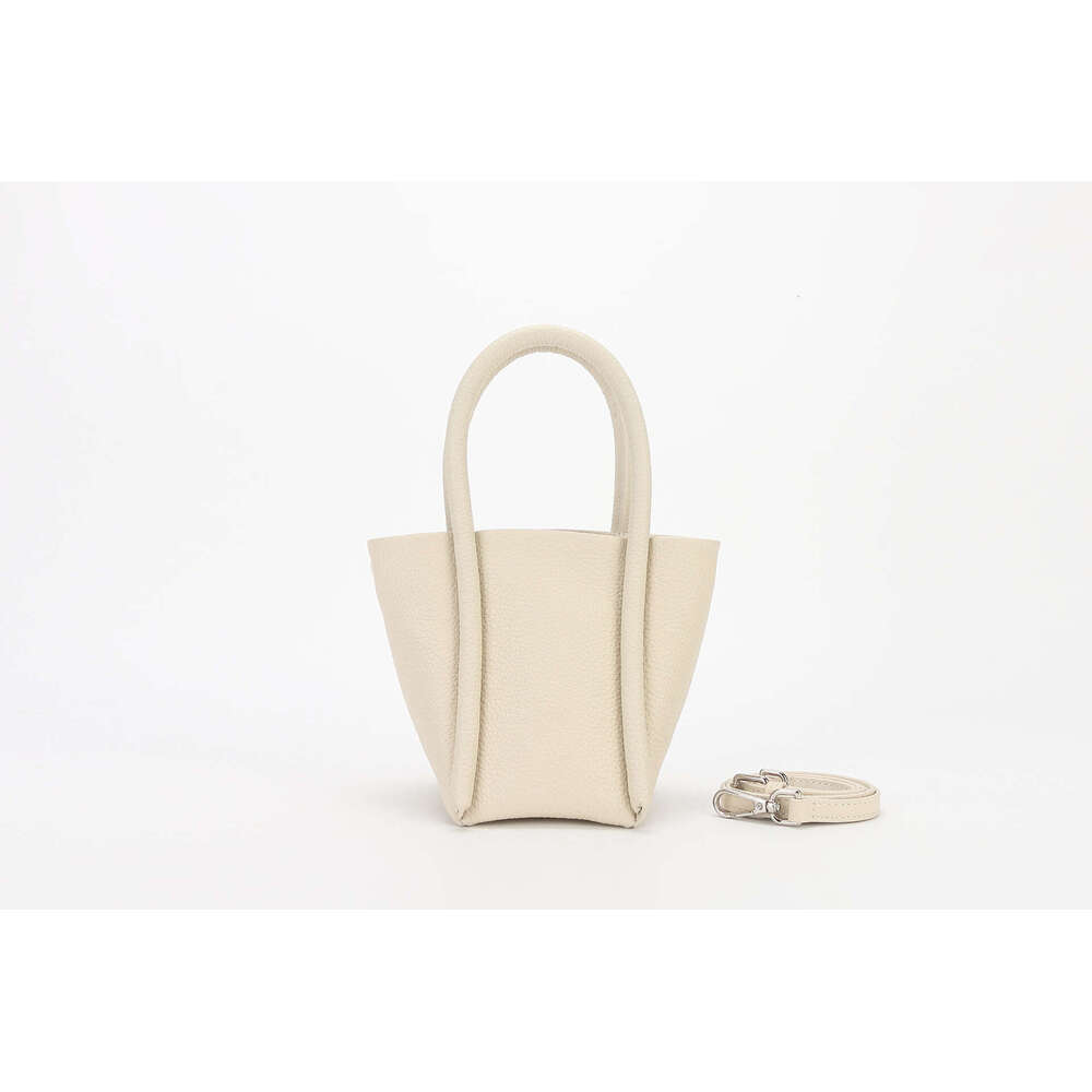 New Bucket Crossbody Bag, High-end Double Genuine Leather Handbag, Single Shoulder Women's Bag