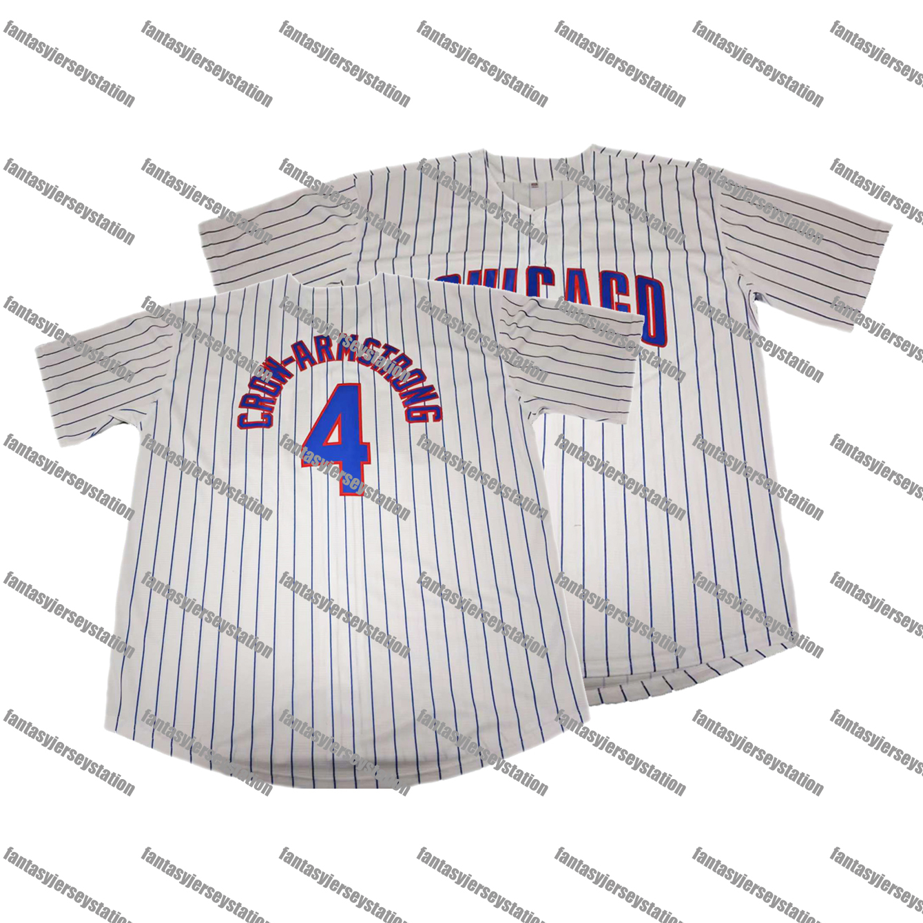 In Stock Stitched Letter Number 4 White Crow-Armstrong Baseball Jersey Embroidered Design Men's Breathable Jersey Short Sleeve Shirt For Training Competition S-3XL