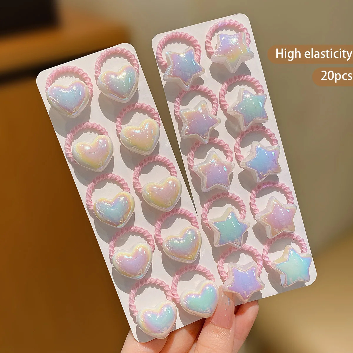 20 stars love bands little girls hair rings pearl white hair accessories for children 250528