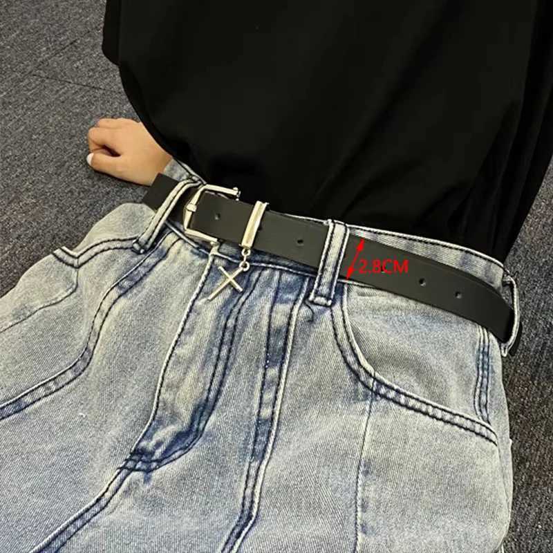 PU Leather Belt for Womens Black Brown Trouser Belt for Jeans Casual Fashion Belts Vintage Strap Female Waistband AB005 M250528