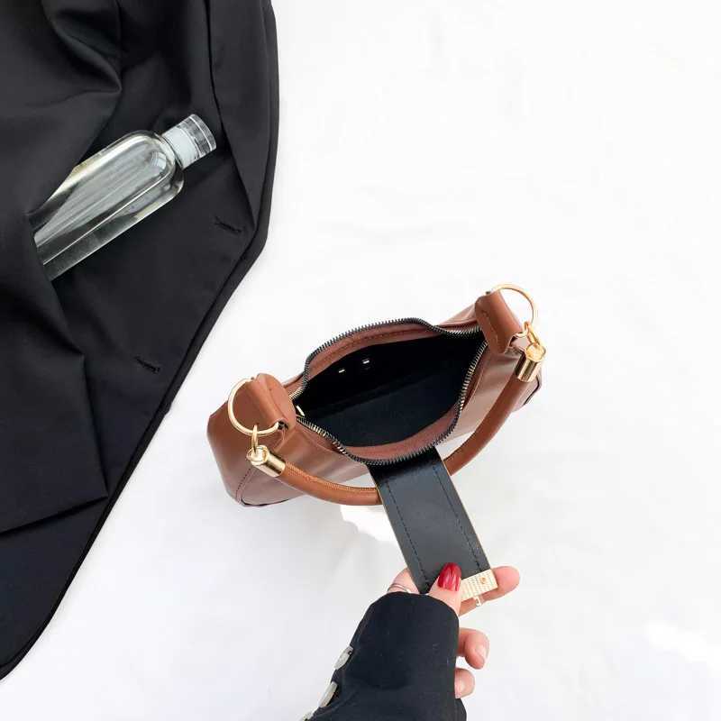 PU Solid Color Single Shoulder Womens Bag Versatile Underarm Bag Y250528
