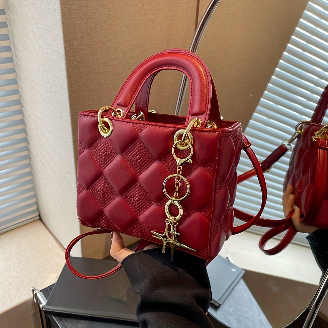 New Exquisite Women's Small Square Super Popular Textured Socialite Party Evening Handbag Versatile Stylish Shoulder Crossbody Lipstick Bag Coin 
