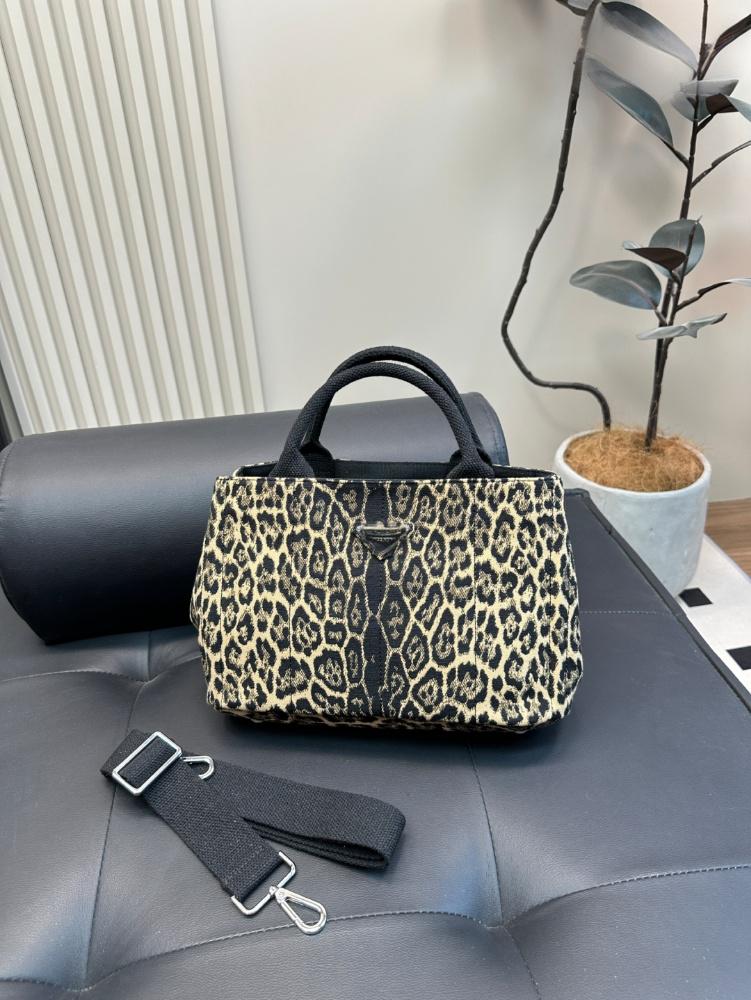 Denim leopard print tote bag handbag 2025 new large capacity shoulder bag crossbody bag women's bag
