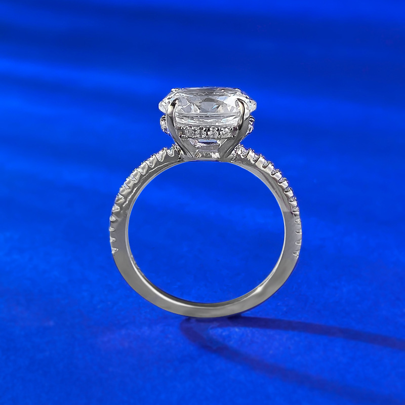 2025 Rulalei Brand New Top Sell Sparkling Lady Luxury Jewelry Geuine 100% 925 Sterling Silver Oval Cut White Moissanite Diamond Eternity Women Bridal 