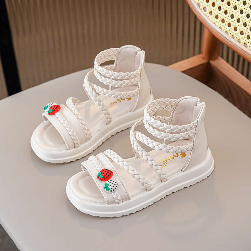 Girls' Sandals Summer 2025 New Fashion Open-Toe Princess for Big Girls Children's Roman Shoes