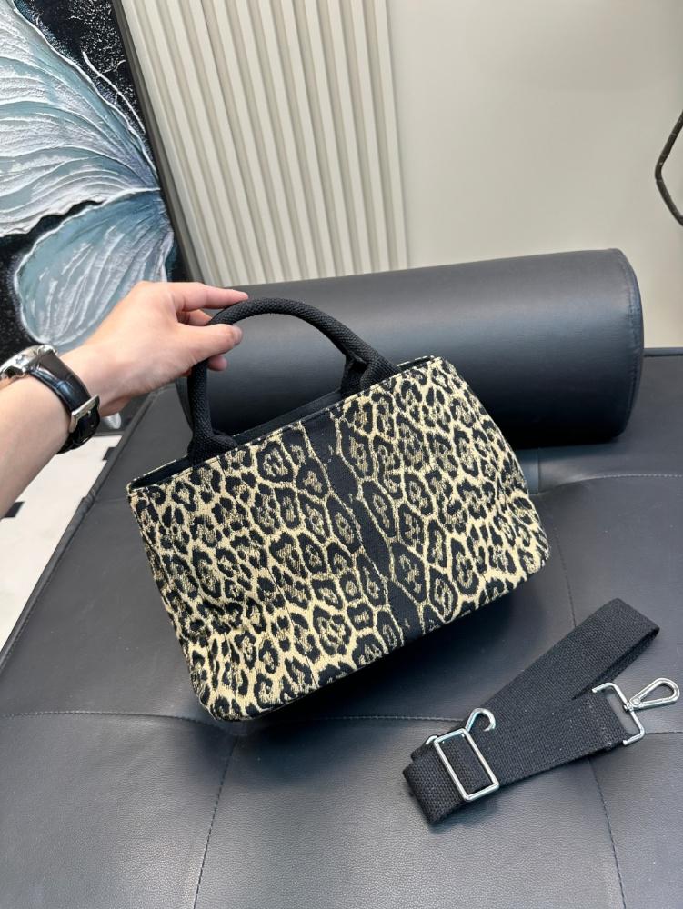 Denim leopard print tote bag handbag 2025 new large capacity shoulder bag crossbody bag women's bag