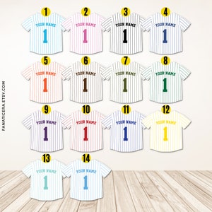 Custom Kids Youth Name and Number Pinstripe Baseball Jersey Sports Team Personalized Jersey Size 6 Month to 10 Years Made in USA B22