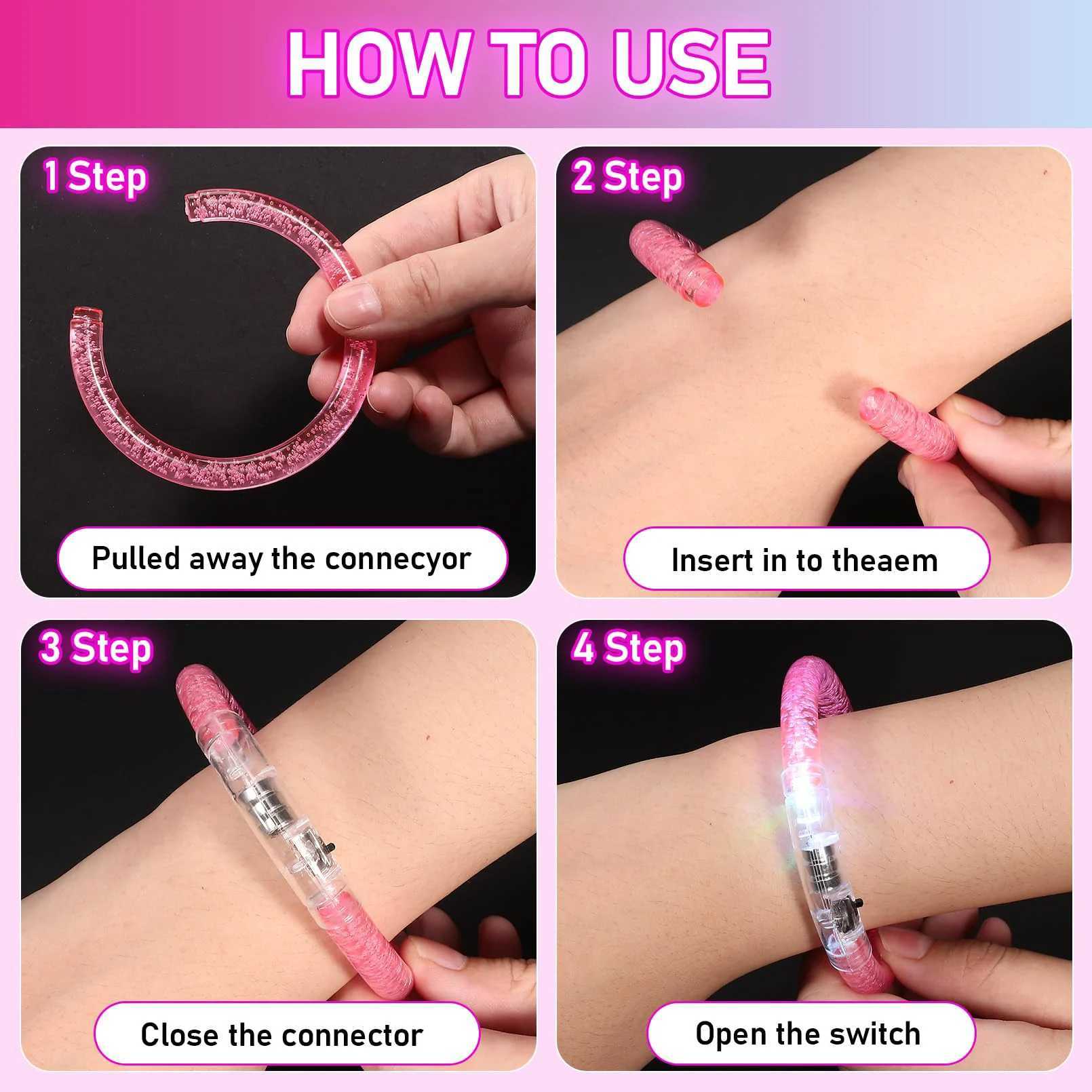 LED Light Up Bracelets Light Bracelets Glow Bracelets Glow In the Dark Party Supplies for Neon Party Supplies Concerts W250528