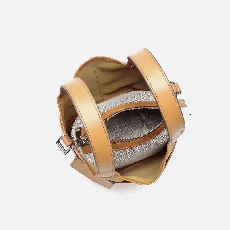 Niche Design Canvas Bucket Women's Single Shoulder Bag Hip Hop Style Polyester Lining Open Top Handbag From China