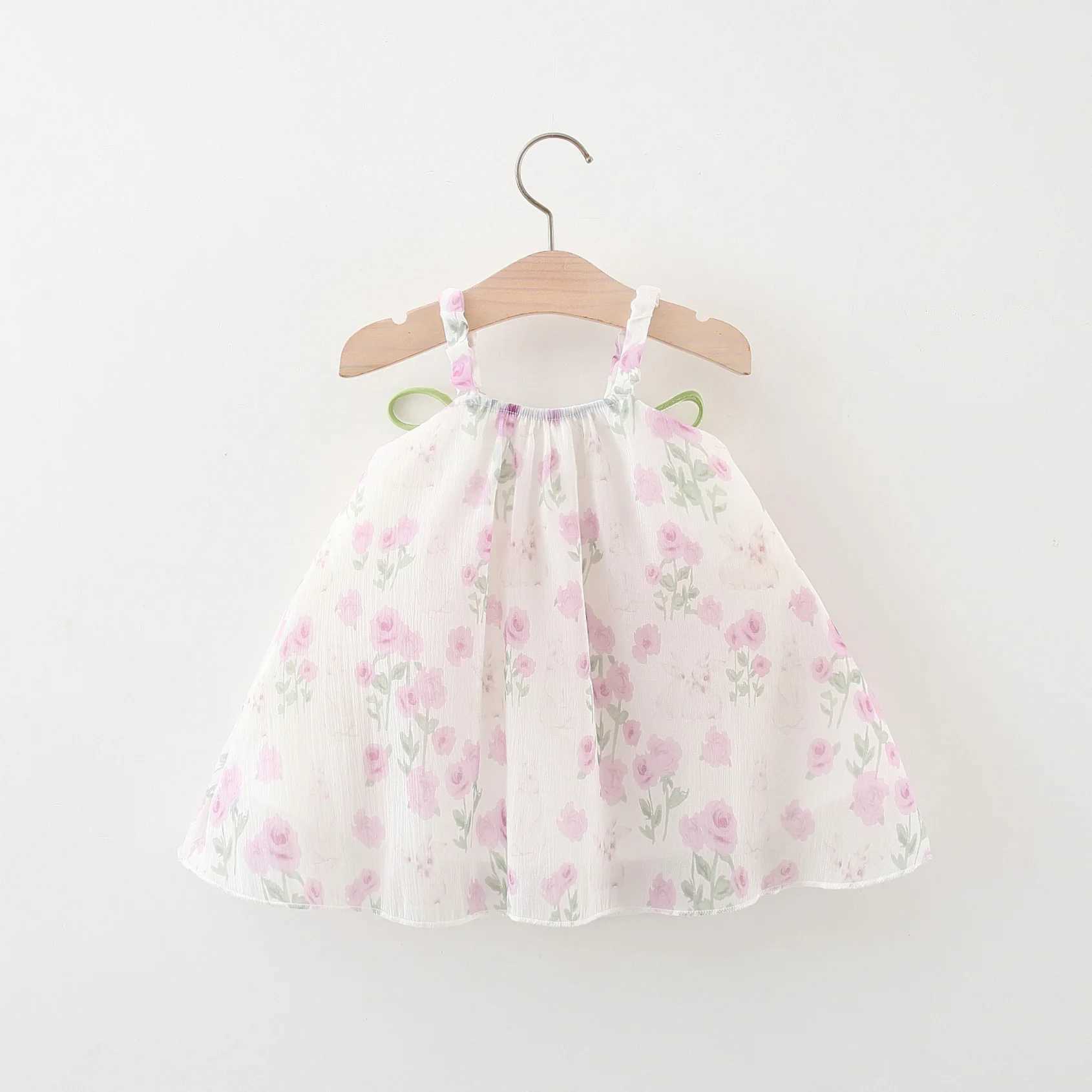 0-4 Years Old Adorable Children Summer Thin Soft Clothing Baby Girl Suspender Dress Sweet Flowers Toddlers Costume Kids Dresses X250528