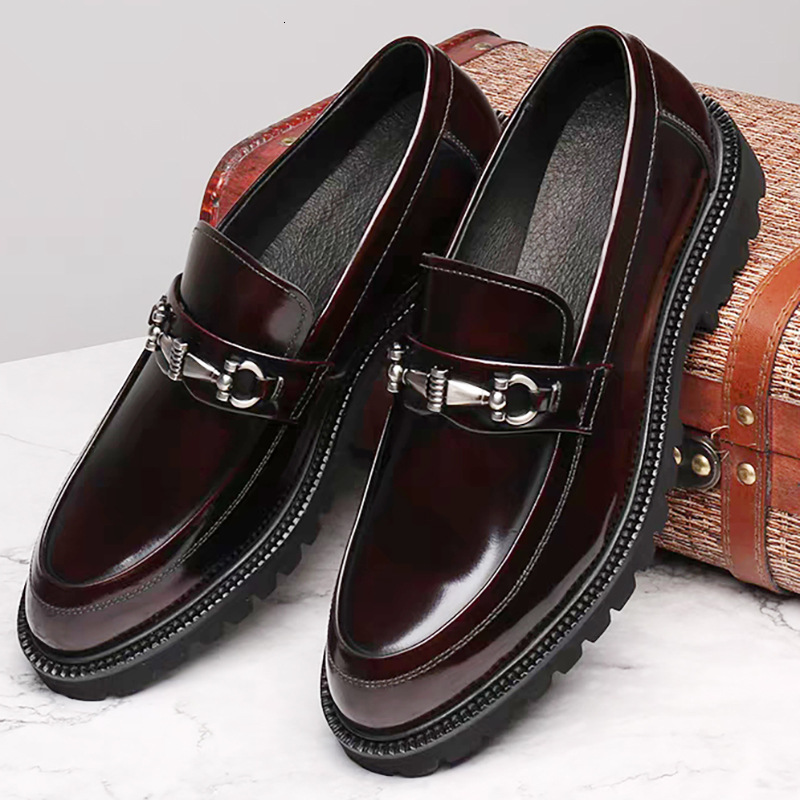 Designer shoes HPIOPL Slip-On 5507 Ma Jie Buckle Loafers Polished Men's Leather Shoes 69