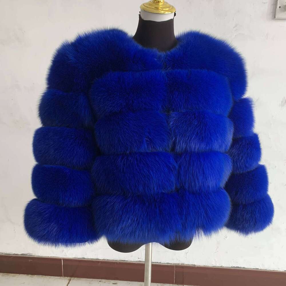 New fox women's winter warm natural jacket Short raccoon 100% real fur coat high quality hot sale