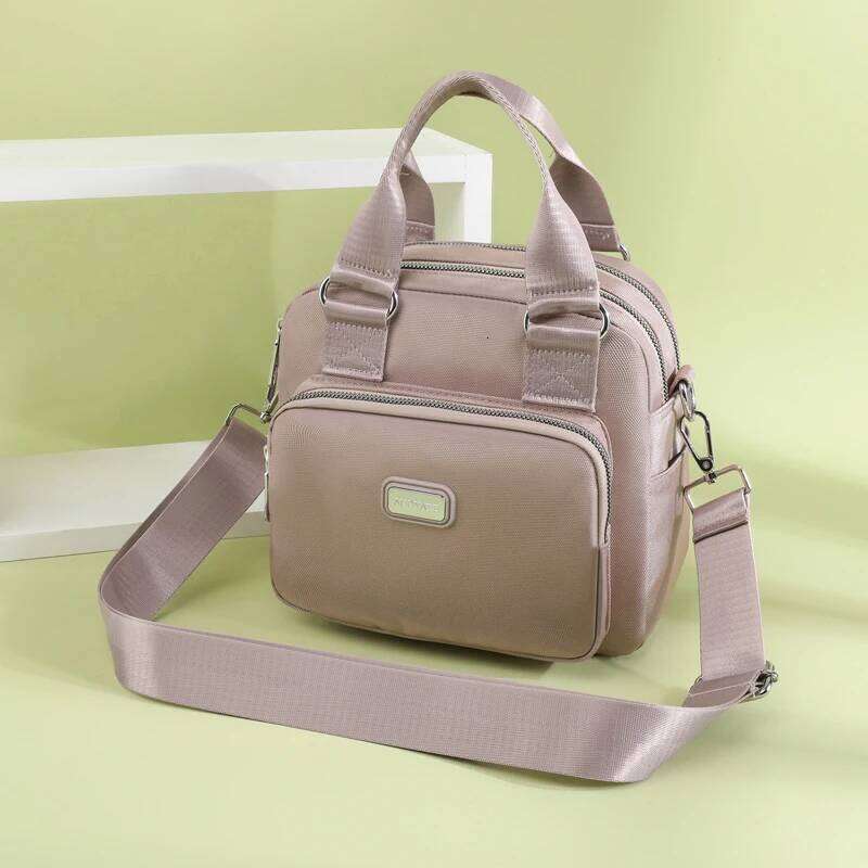 Fashion 3 Layers Women Shoulder High Quality Durable Nylon Mommy Handbag Pretty Style Multi-Pockets Female Shopping Bag