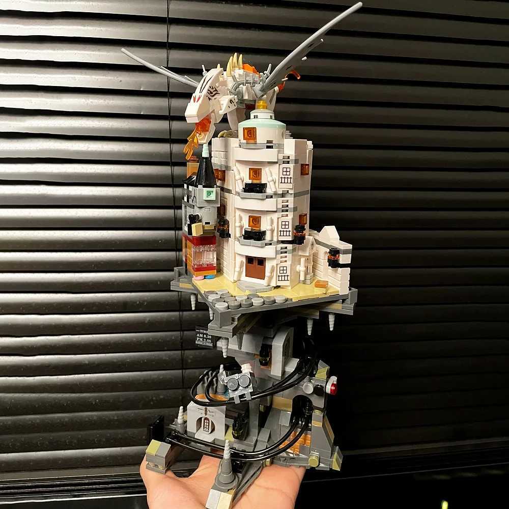 In stock Magic world Ghost Castle Architecture moc Building Block model street view Educational Toy Gift 1056pcs 71043 Free shipping