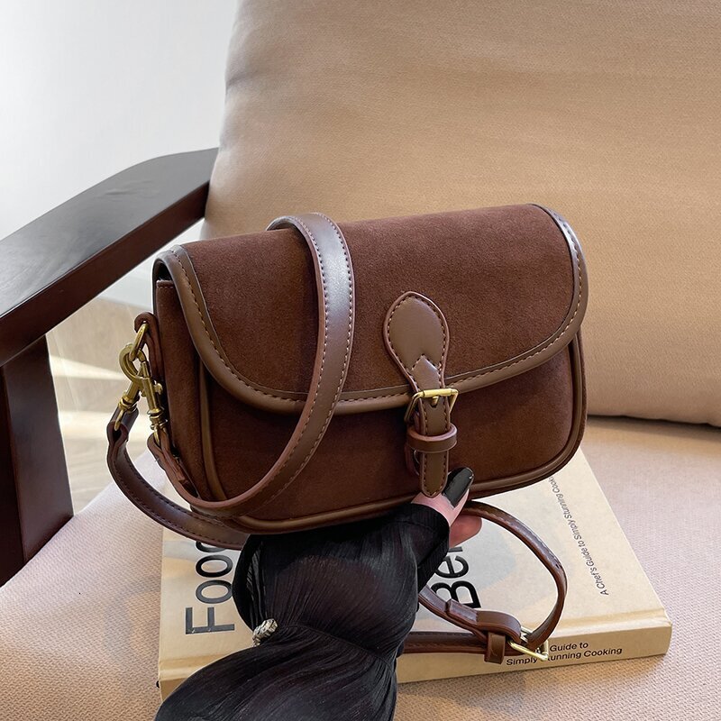 2025 New Women's Bag, New Underarm Women's Fashion Multi functional Niche Shoulder Bag Work Commuter Crossbody Bag Solid Color Retro Style D