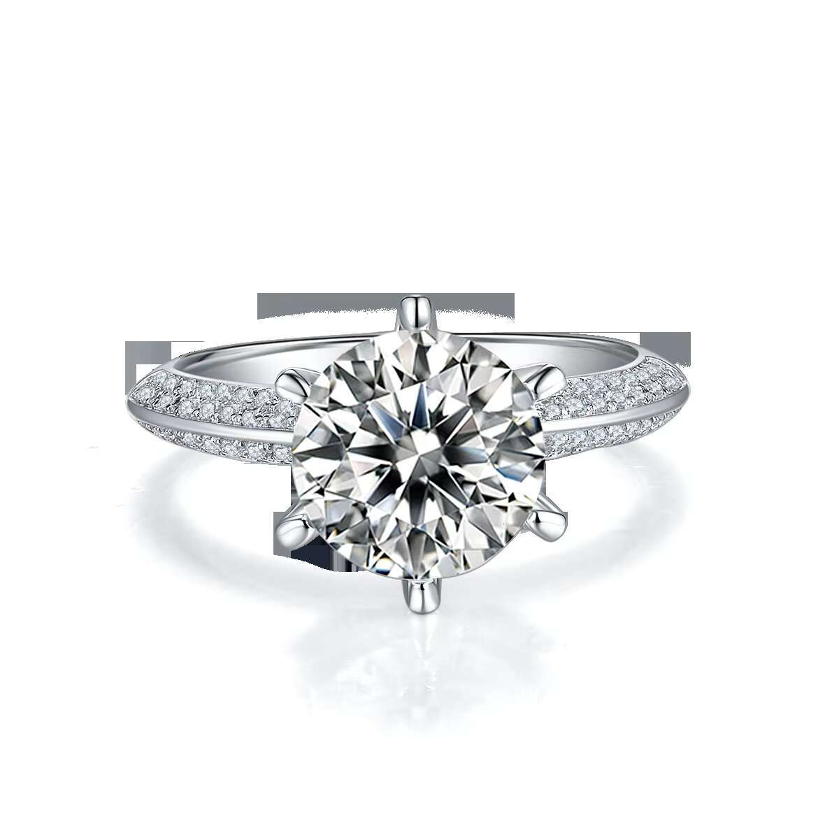 New Arrival 3 Ct Moissanite D VVS 925 Sterling Silver Jewelry 18K Gold Plated Ring for Women Wedding Bands Engagement Rings