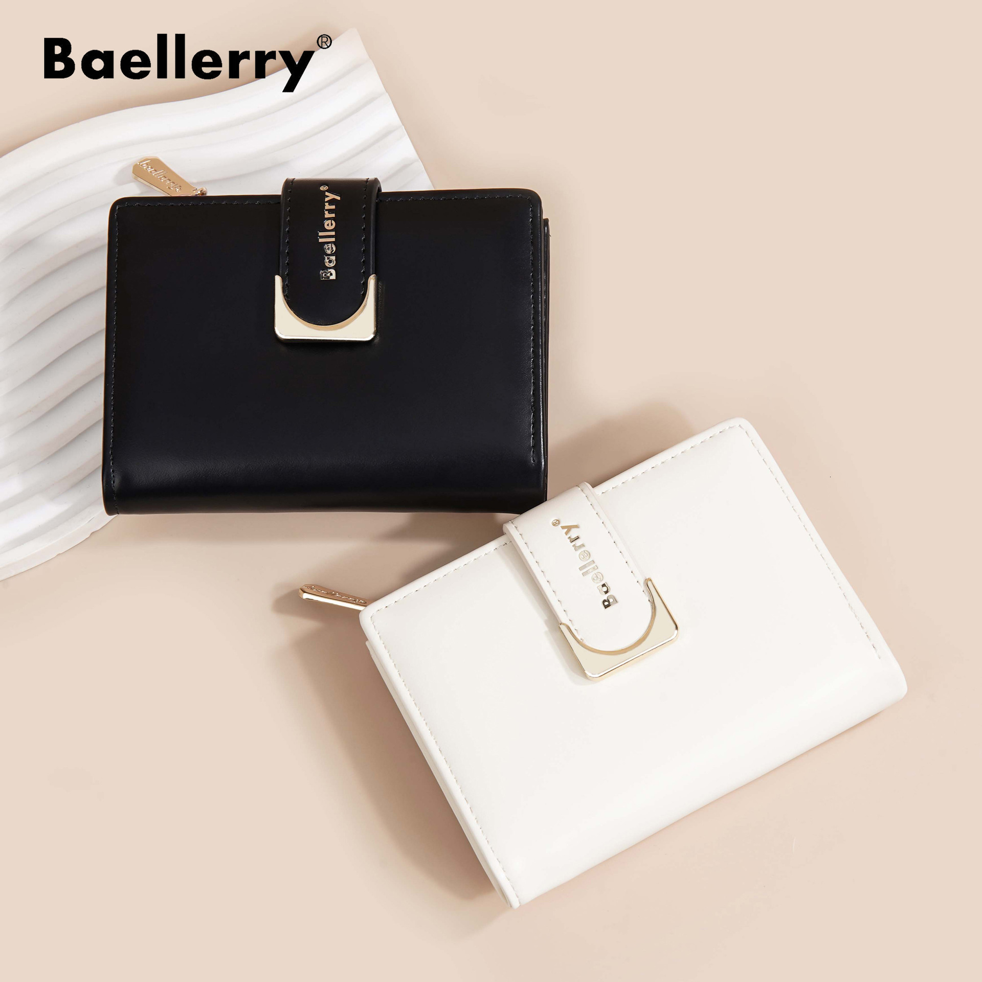 Free Shipping Designer Women's Wallet Fashion Ins Exquisite Short Buckle Multi Slot Change Bag Card Bag Wallet High-quality ID Card Bag