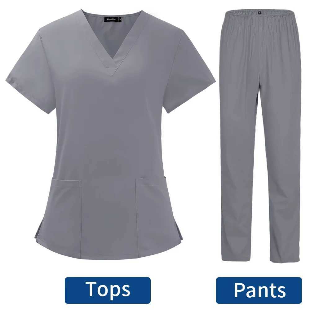 Pet Grooming Doctor Uniforms Non-sticky Hair Nurse Women Thin and Light Fabric Medical Clothes for Summer Clinical Uniform Woman X250528