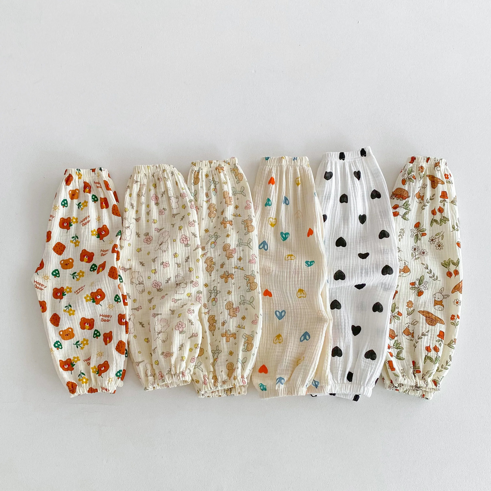 Anti Mosquito Pants For Children Clothing Summer Style Kids Girls Floral Trousers Loose Casual Baby Harem Pants 9m-6y 250528