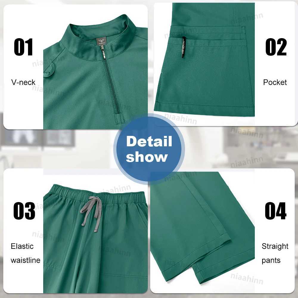 Clinical Uniform Woman Nursing Articles Hospital Surgical Gowns Dental Nursing Medical Blouse Pants Work Wear Doctor Nurse Scrub X250528