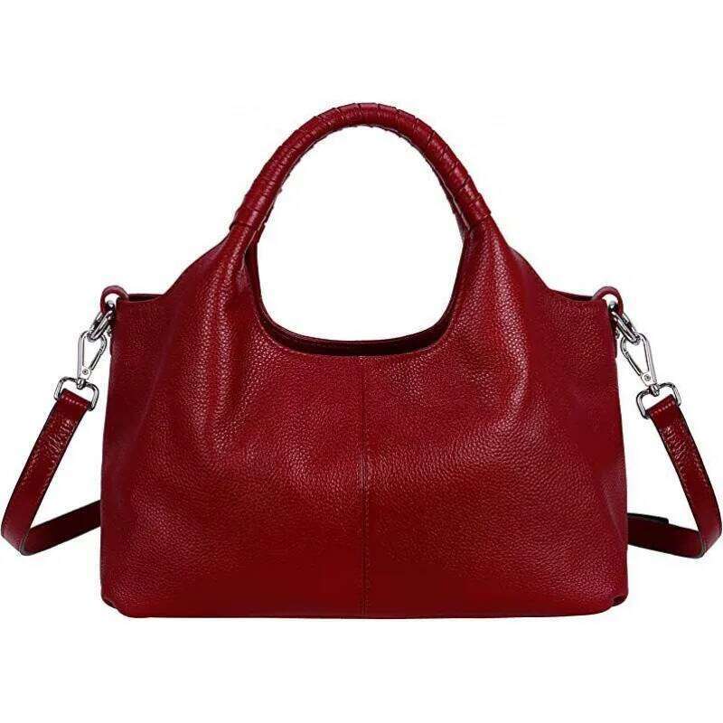 Free Shopping 2025 New Casual Large Capacity Popular Women's Bag Simple And Versatile Soft Leather Crossbody Single Shoulder Handbag