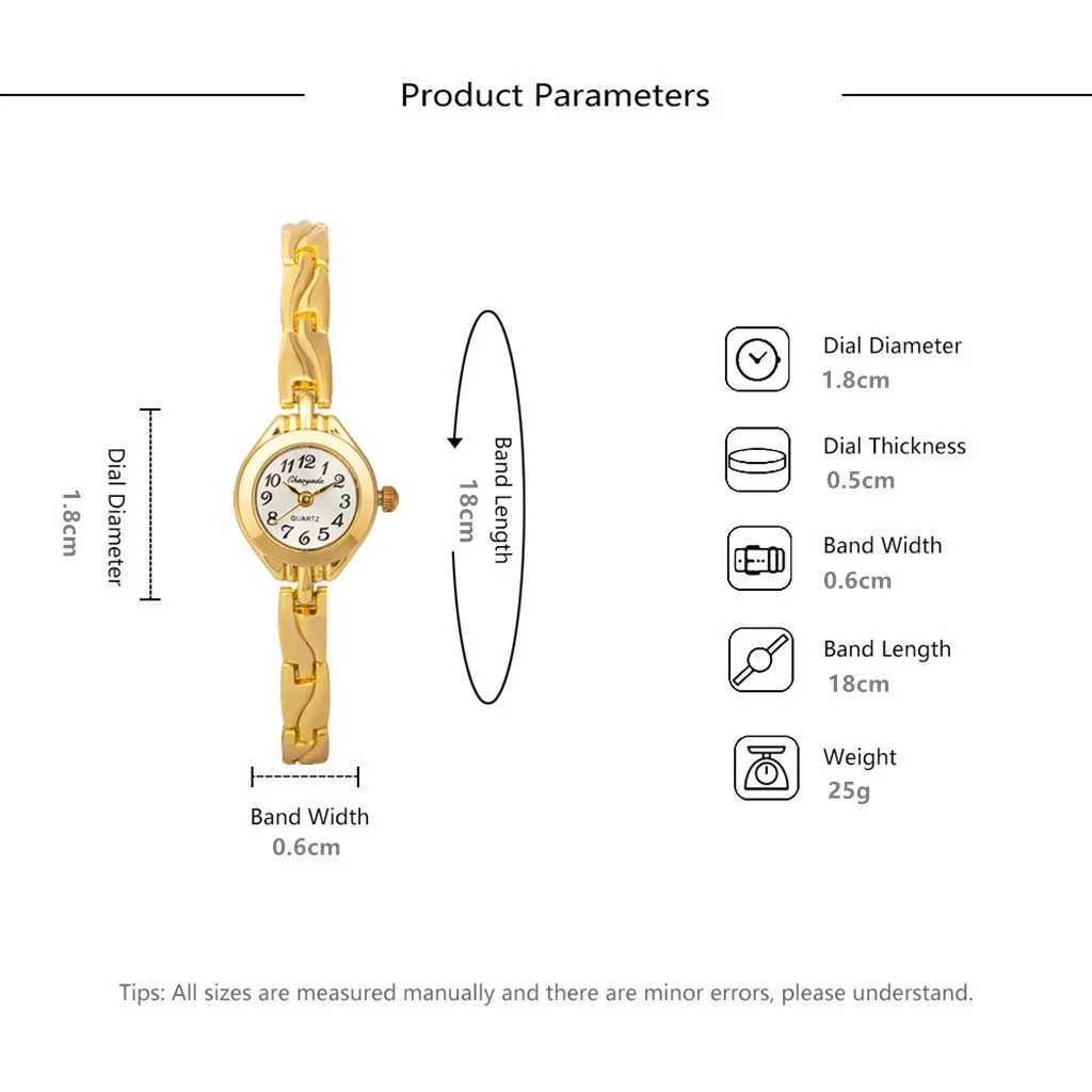 Luxury Gold Plated Ladies Watch Elegant Small Women Bracelet Watch Fashion Ladies Analog Quartz Wristwatch Clock Gift Reloj XJ250527
