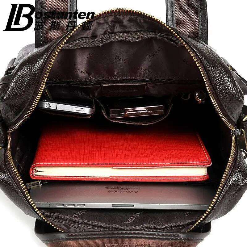 Bostanten Brand New Men's 100% Genuine Leather Cowhide Handbag Messenger Shoulder Tote Briefcase Laptop BAG Purse