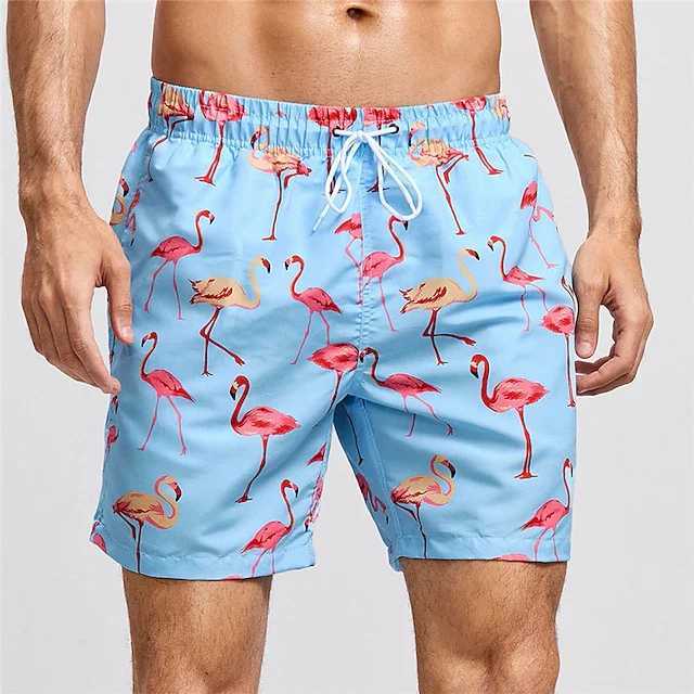 Mens Board Shorts Swim Shorts Swim Trunks Summer Beach Shorts Print Graphic Flamingo Yellow Duck Comfort Breathable Short X250528
