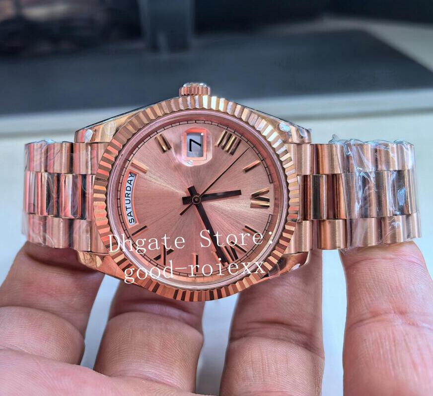 40mm Men Rose Gold Watch Men's Watches BP Gradient Slate Gray Green Brown Golden Automatic 2813 Day Time Date 228235 BPF Sapphire Wristwatches